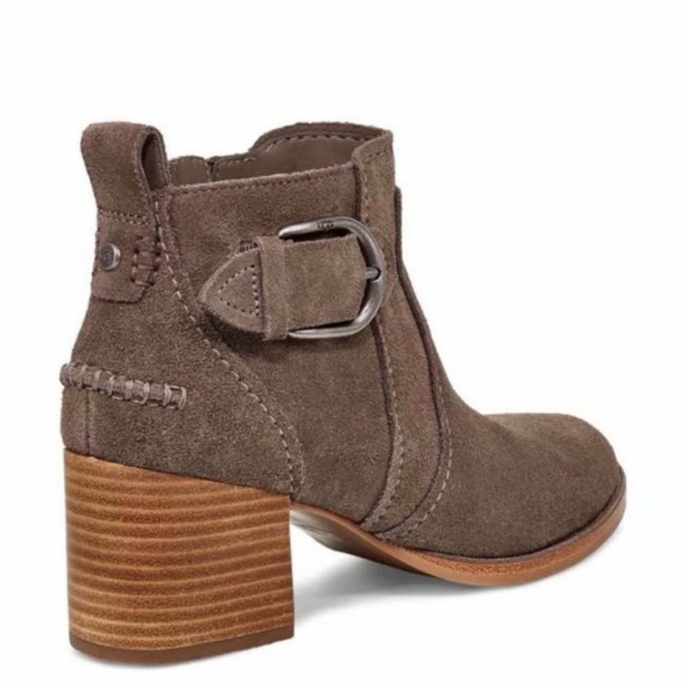 UGG Leahy Suede Ankle Boot, BROWN Size 12, NWT - Picture 4 of 14